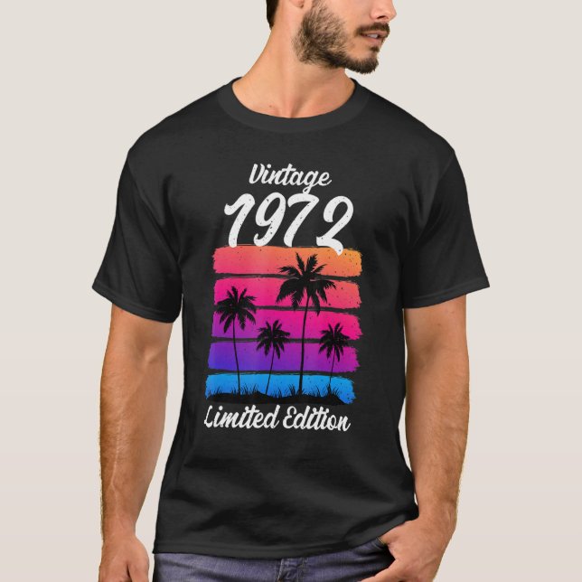 Camiseta Tees 1972 Vintage Retro 50 cumpleaños (Anverso)