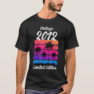 Camiseta Tees 2012 Vintage Retro 10 cumpleaños