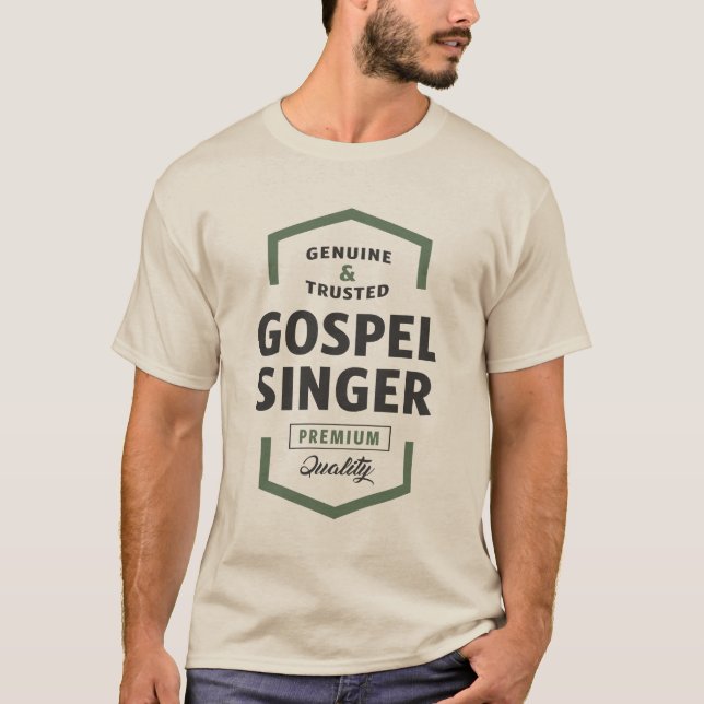 Camiseta Tees con el logotipo del cantante gospel (Anverso)