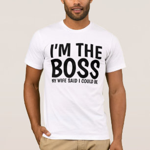 CAMISETA TEES DE ESPOSO, SOY LA ESPOSA DE JEFE DIJO QUE POD