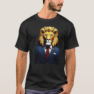 Camiseta Tees de león geométrico
