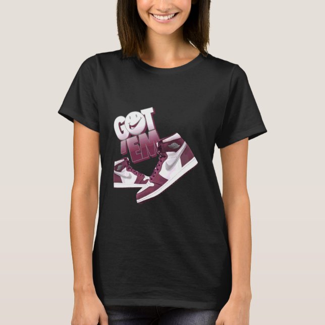 Camiseta Tees de los once en burdeos para coincidir con los (Anverso)