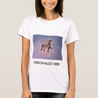 Tees de luz para mujeres - caballo de carrusel de 