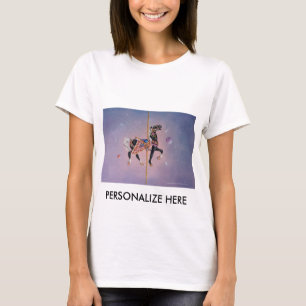 Camiseta Tees de luz para mujeres - caballo de carrusel de 