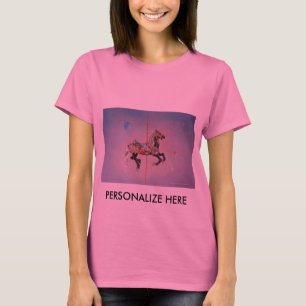Camiseta Tees de manga larga - caballo de carrusel de Petal
