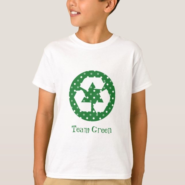 Camiseta Tees de reciclaje de puntos de polka de Green Kid (Anverso)
