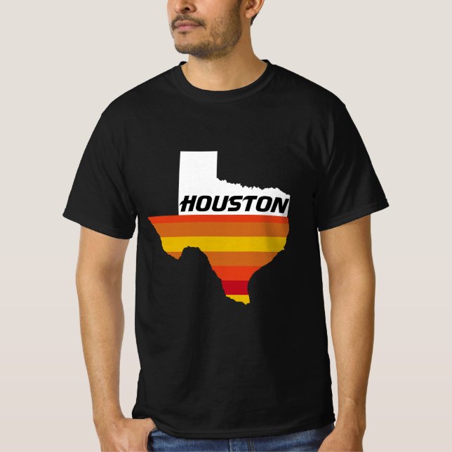 Camiseta Tees de regalo de béisbol de Houston Throwback Ret (Anverso)