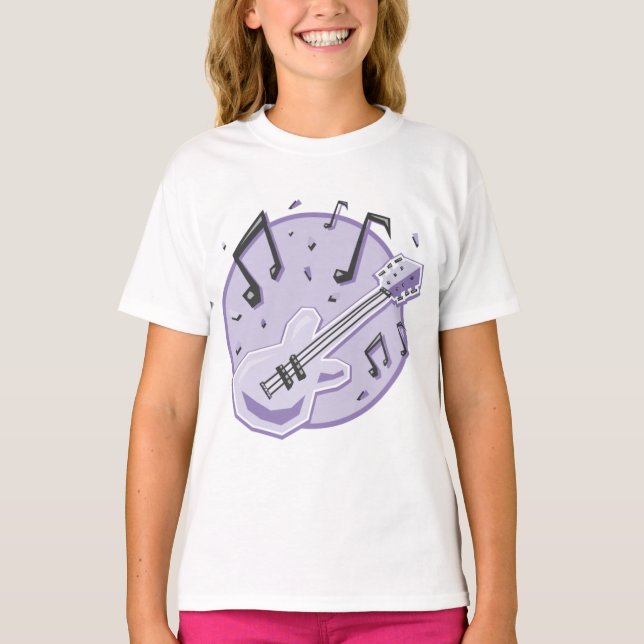 Camiseta Tees de rock and Roll Guitar Kid's - zapatos coinc (Anverso)