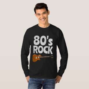 CAMISETA TEES DE T-SHIRTS ROCK NEGRO DE LOS 80