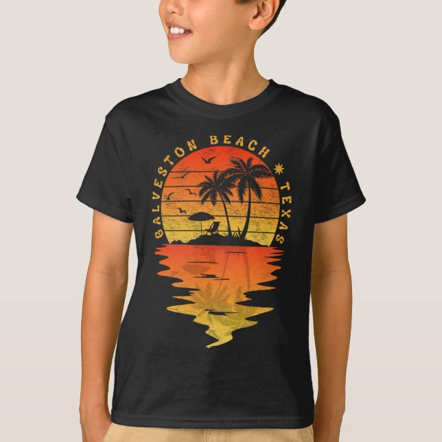 Camiseta Tees de vacaciones familiares Texas Galveston Beac (Anverso)