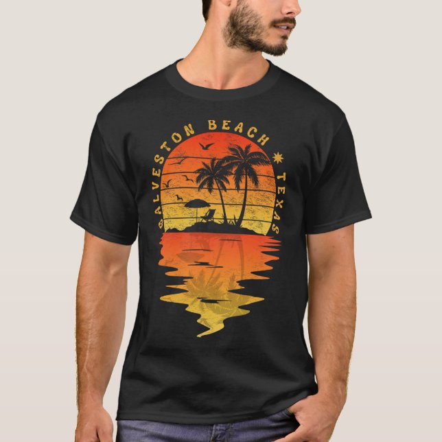 Camiseta Tees de vacaciones familiares Texas Galveston Beac (Anverso)