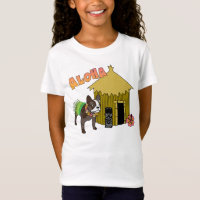 Tees del Bulldog francés hawaiano Hula Kid