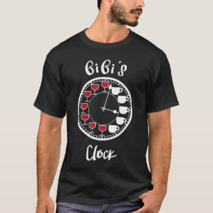 Camiseta Tees divertidos de vino y café para el reloj de mu