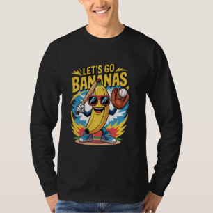 Camiseta Tees divertidos vamos a cortar fruta bananera en B