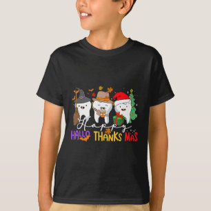 Camiseta Teeth Halloween Navidades de Acción de Gracias Niñ