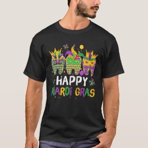 Camiseta Teeth Jester Mask Higiene dental feliz Mardi Gras