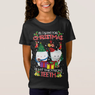 Camiseta Teeth Santa Hat Navidades feos susurran para el od
