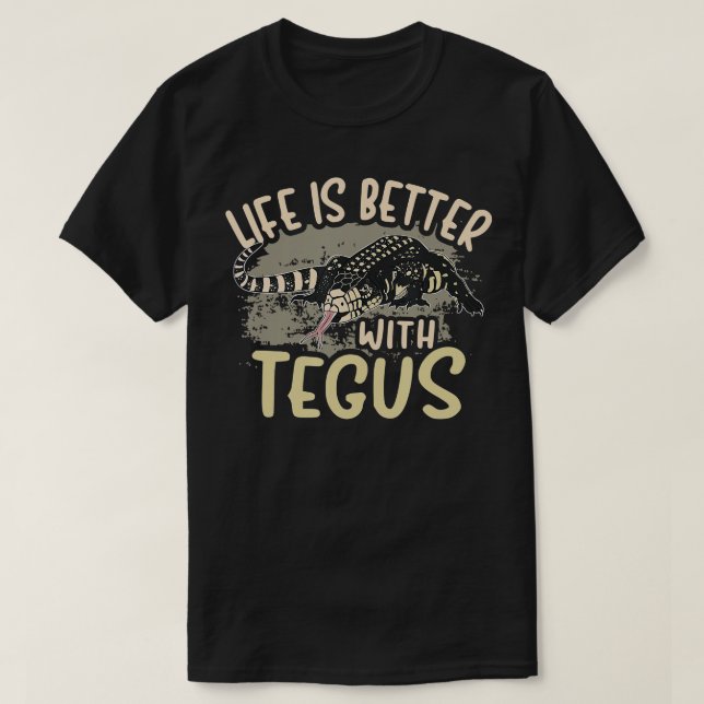 Camiseta Tegu Lizard Reptile Life Es Mejor Con Tegus Herp (Diseño del anverso)