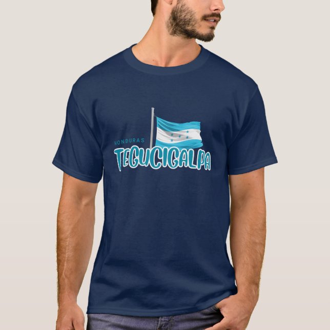 Camiseta Tegucigalpa with Honduras Flag (Anverso)