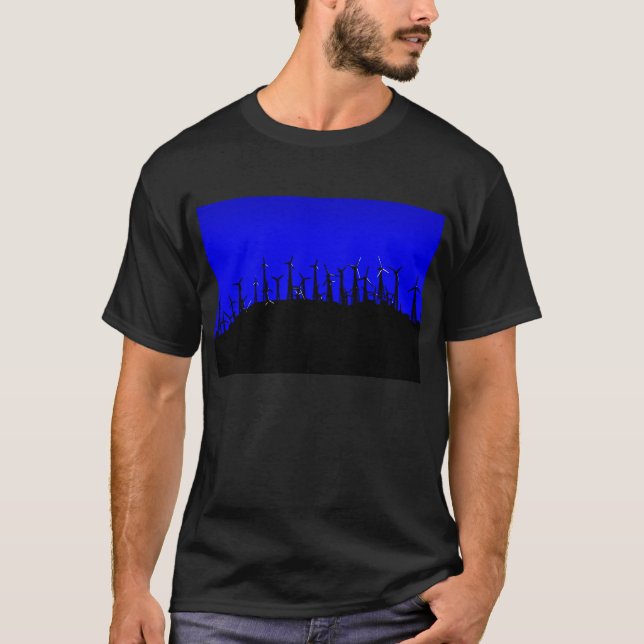 Camiseta Tehachapi Wind Farm Silhouette (Anverso)