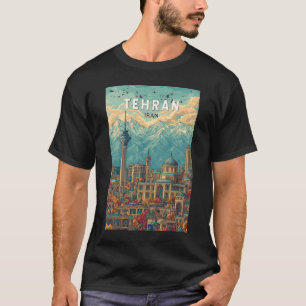 Camiseta Teherán Irán Ilustracion Viaje de arte