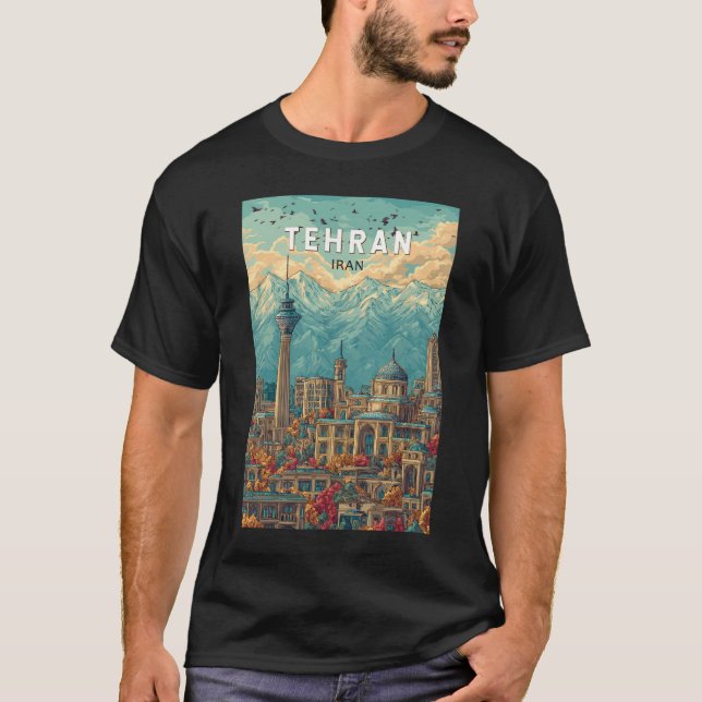 Camiseta Teherán Irán Ilustracion Viaje de arte (Anverso)