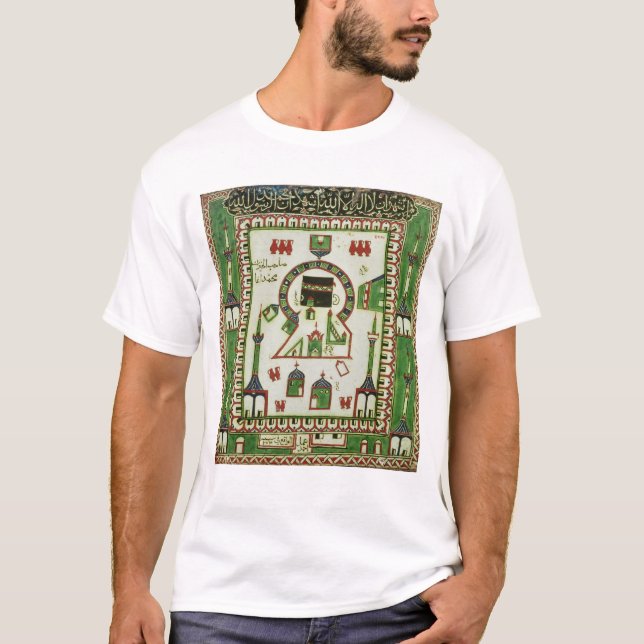 Camiseta Teja con una representación de La Meca (Anverso)