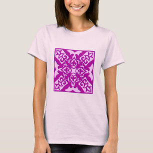 Camiseta Teja marroquí - orquídea profunda y rosa