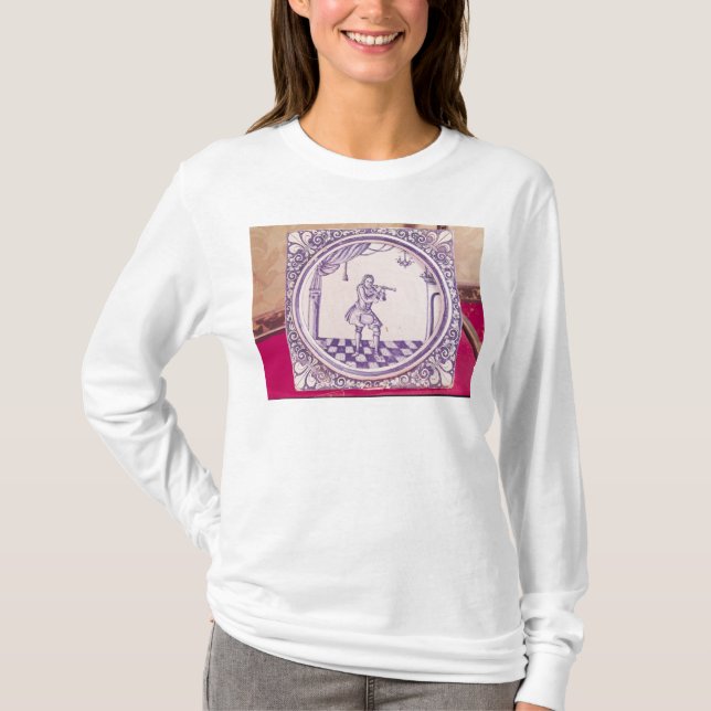 Camiseta Teja que representa a un clarinetist, 1706 (Anverso)