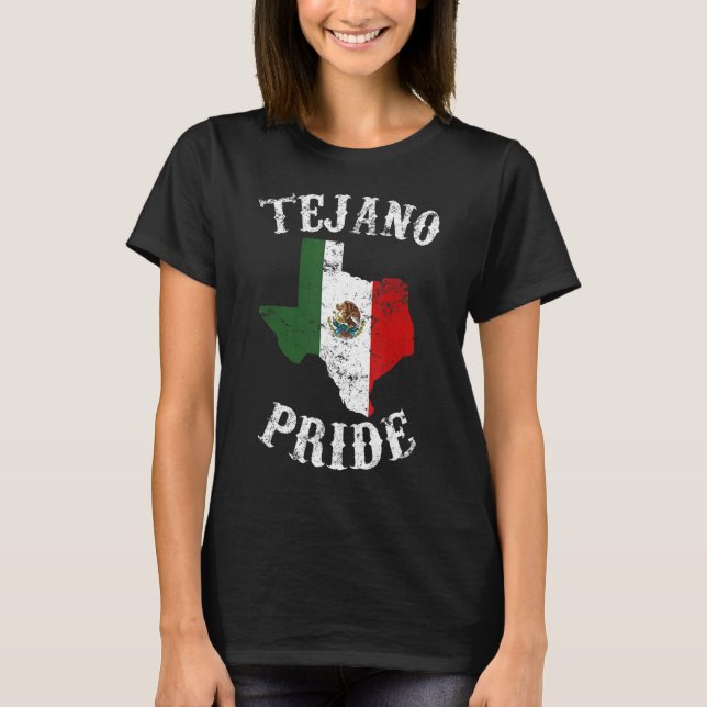 Camiseta Tejano Orgullo México América Textil Hispano Herit (Anverso)