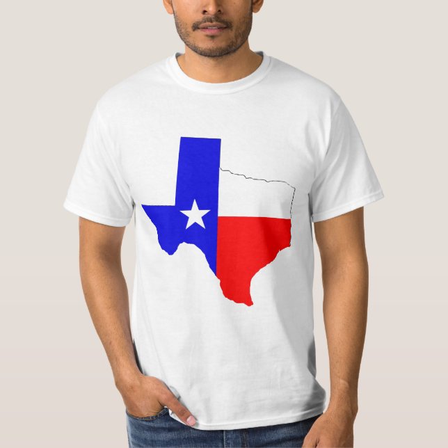 Camiseta Tejas con la bandera (Anverso)