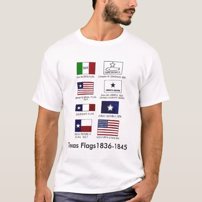 Camiseta Tejas Flags1836-1845 (Anverso)