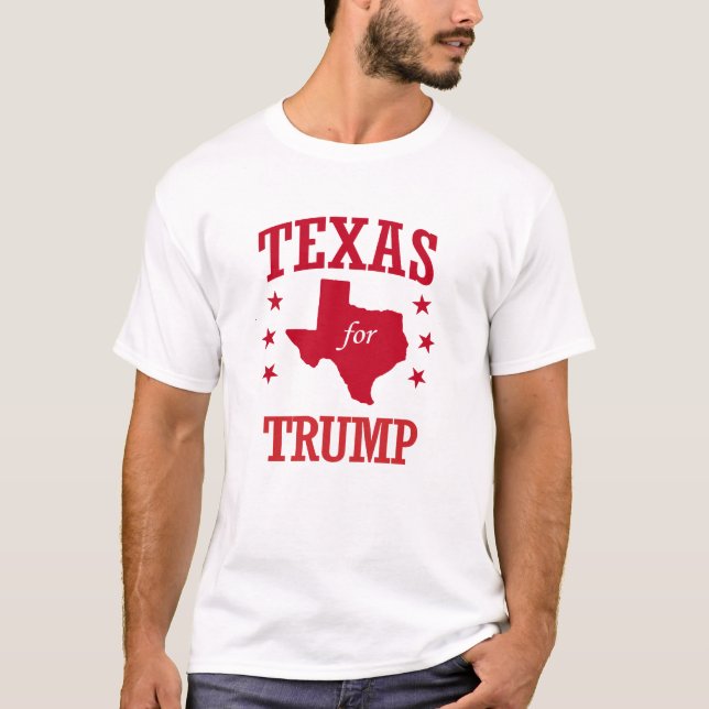 CAMISETA TEJAS PARA DONALD TRUMP (Anverso)