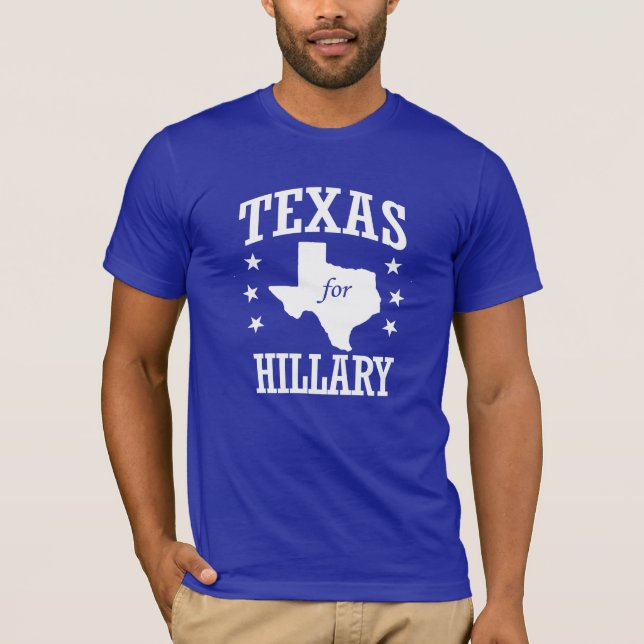 CAMISETA TEJAS PARA HILLARY (Anverso)