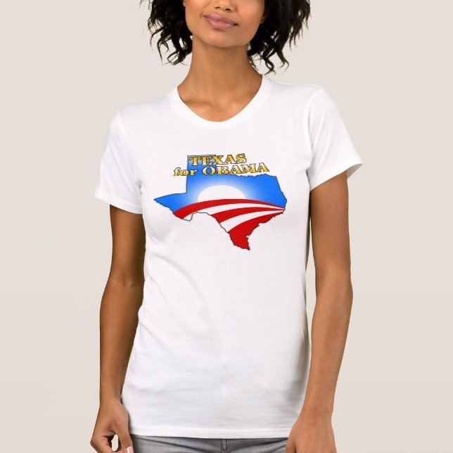 Camiseta Tejas para Obama (Anverso)