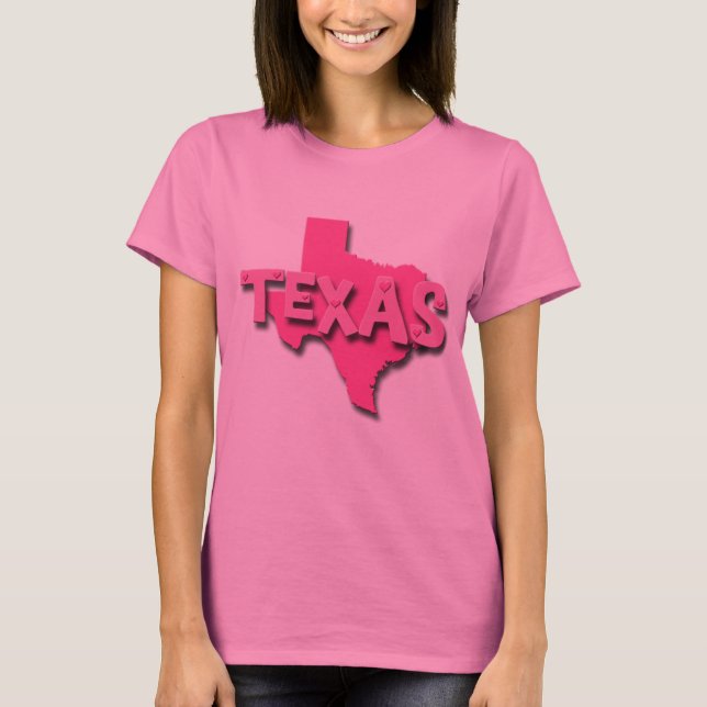 CAMISETA TEJAS ROSADO (Anverso)