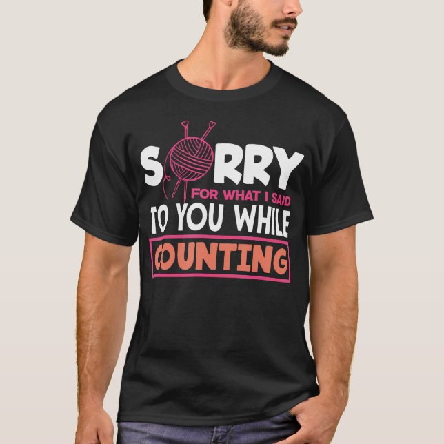Camiseta Tejer Lo siento dije mientras contaba Hobby Tejien (Anverso)