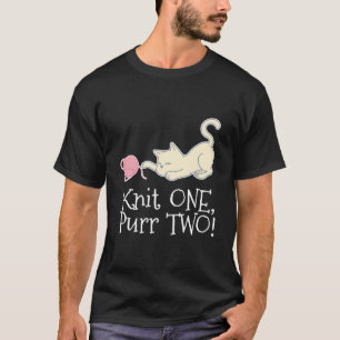 Camiseta Tejer Uno Ronroneo Dos Hilo de Gato Ganchillo
