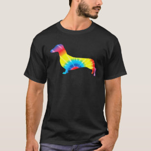 Camiseta Tejido Dachshund Impresión Arcoiris Salchicha Hipp
