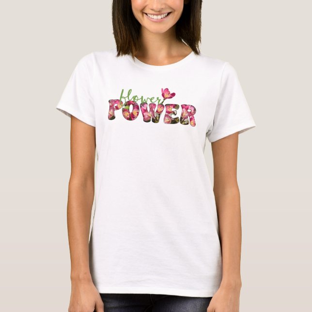 Camiseta Tejido de alimentación de flor (Anverso)