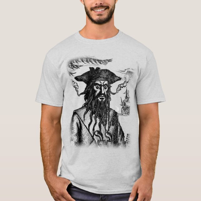 Camiseta Tejido de barba negra (Anverso)