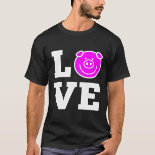 Camiseta Tejido De Cerdo Para Barbacoas Amor Tee De Cerdo R