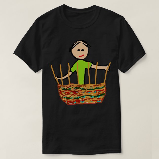 Camiseta Tejido de cestas (Diseño del anverso)