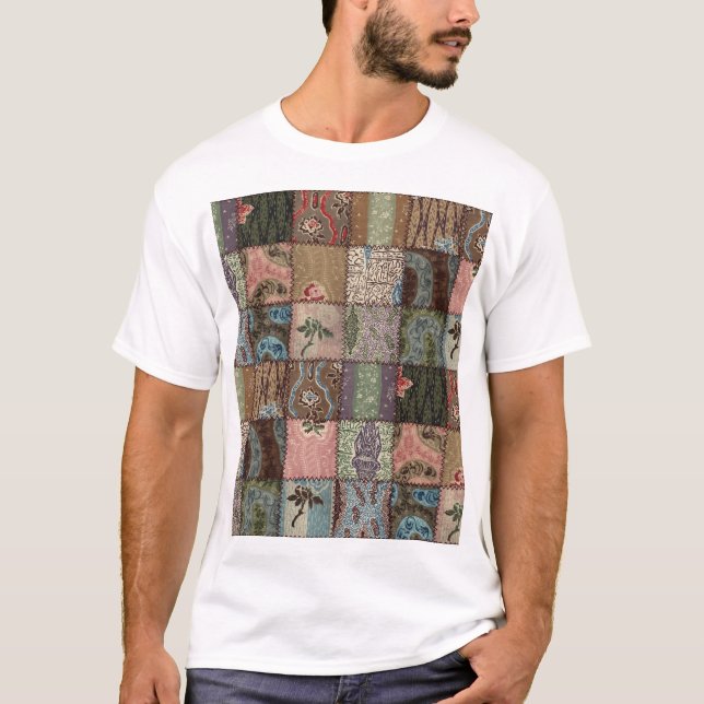 Camiseta Tejido de corte de campo, textura 3D. (Anverso)