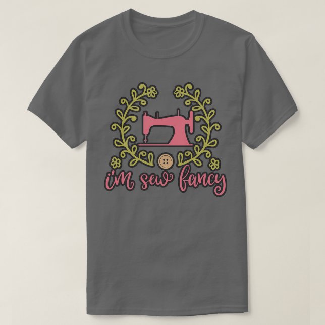 Camiseta Tejido de coser divertido (Diseño del anverso)