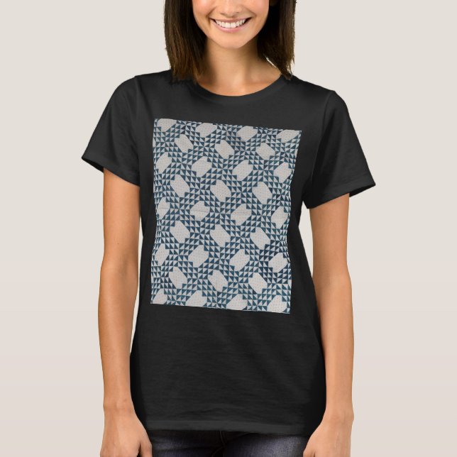 Camiseta Tejido de olas oceánicas (Anverso)
