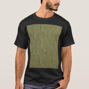 Camiseta Tejido de punto verde: textura de cierre
