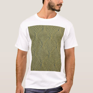 Camiseta Tejido de punto verde: textura de cierre