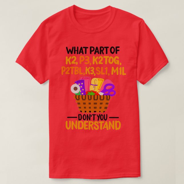 Camiseta Tejido De Tejido Divertidas Citas De Tejido (Diseño del anverso)