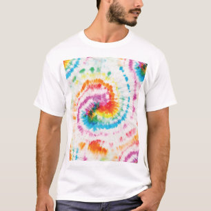 Camiseta Tejido espiral, patrón de giro arco iris